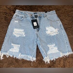 Fashion Nova Light Blue Denim Shorts